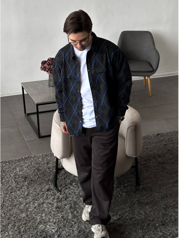Oversize сорочка в клітинку