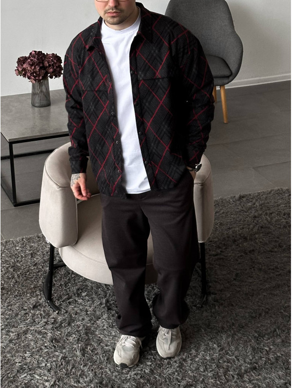 Oversize сорочка в клітинку