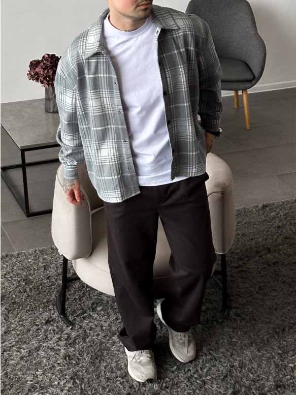 Oversize сорочка в клітинку