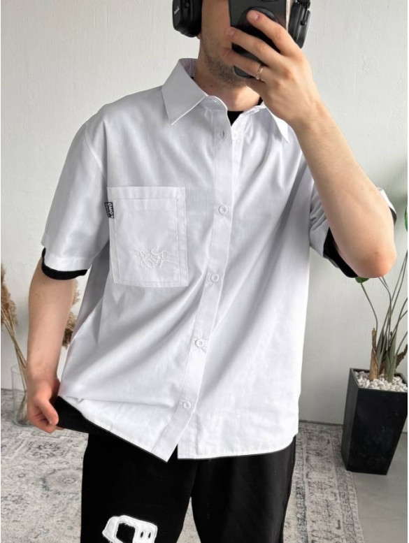 Oversize сорочка з коротким рукавом