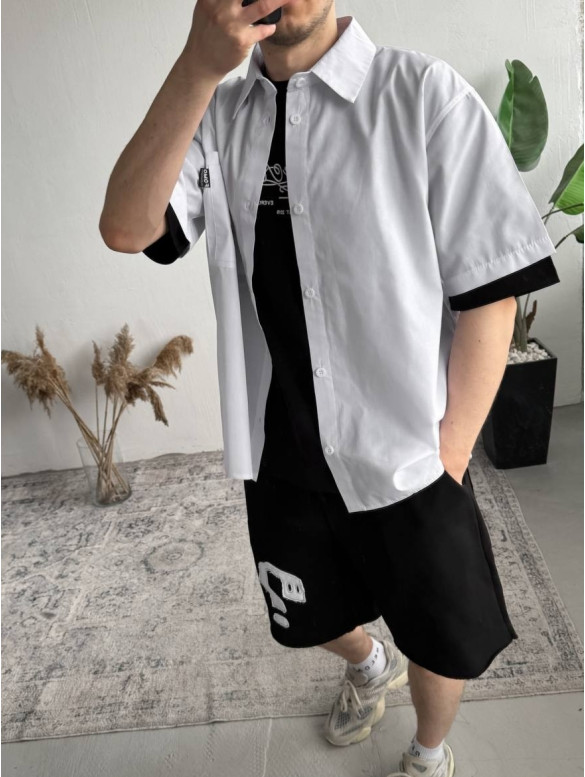 Oversize сорочка з коротким рукавом