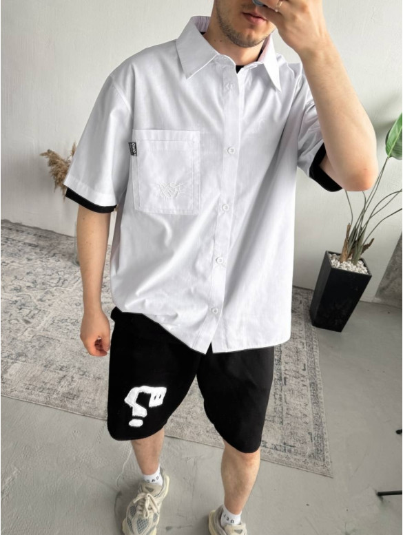 Oversize сорочка з коротким рукавом