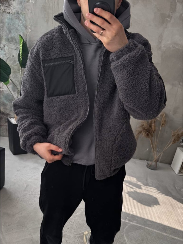 Об’ємний плюшевий бомбер