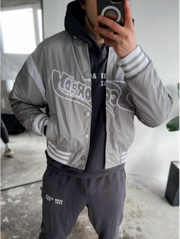 Oversize бомбер з вишивкою