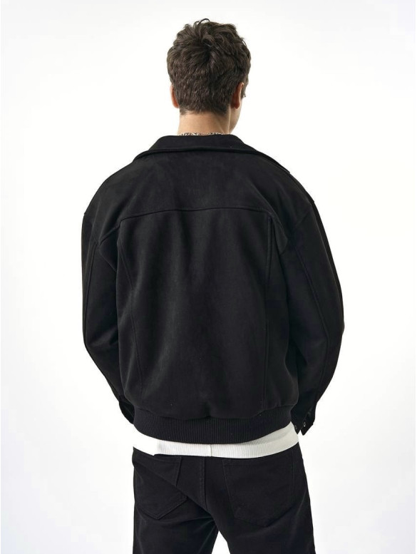 Замшевий бомбер oversize