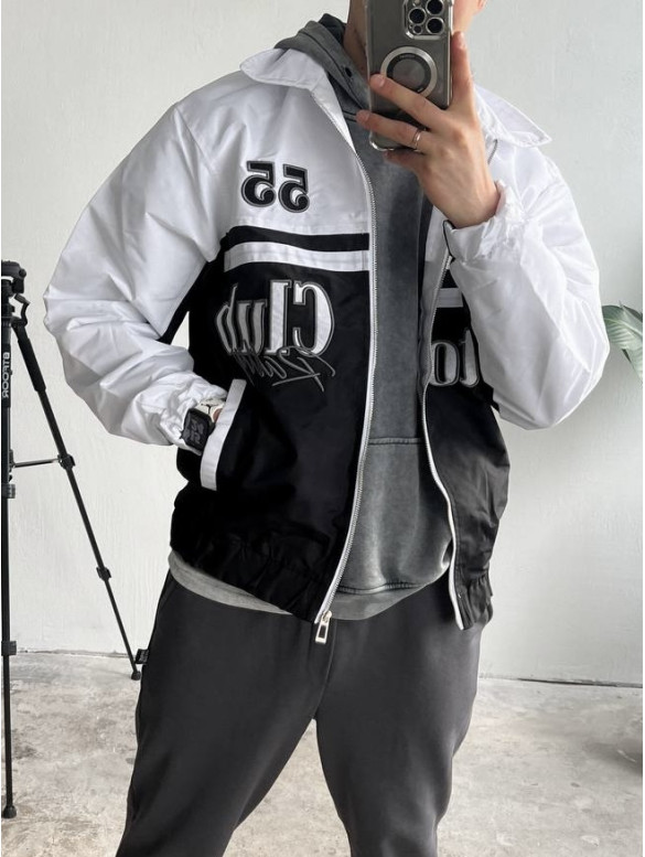 Oversize бомбер з вишивкою