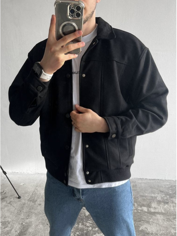 Замшевий бомбер oversize