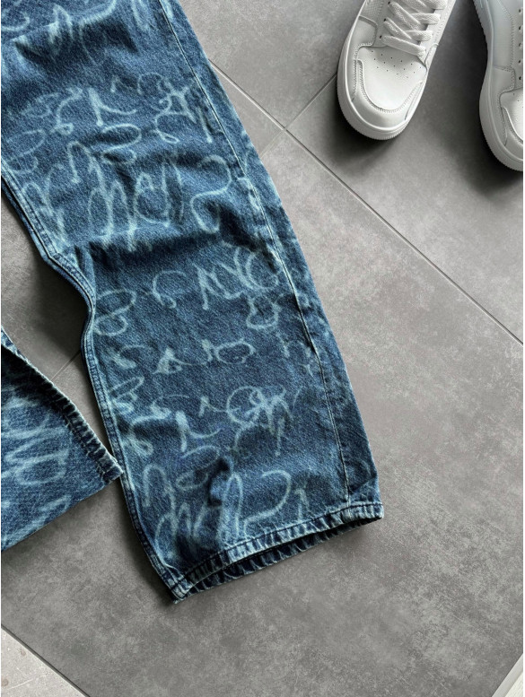 Джинси Baggy з принтом