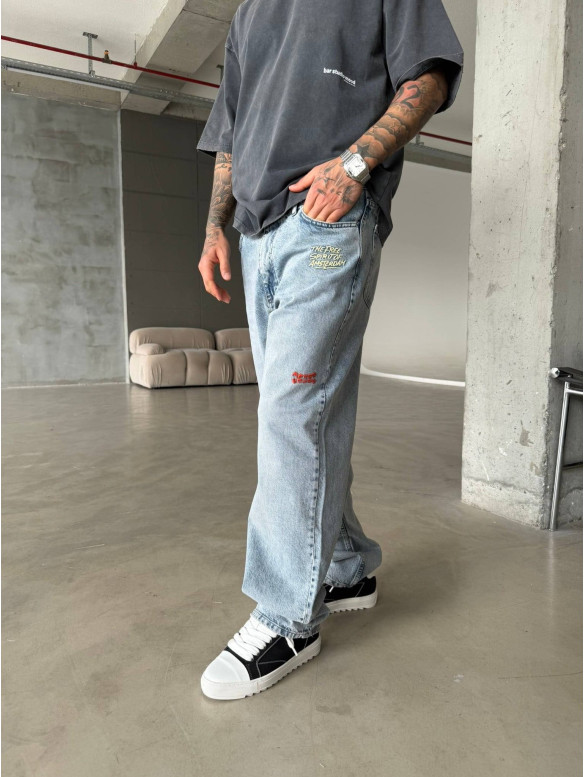 Джинси Baggy з нашивками