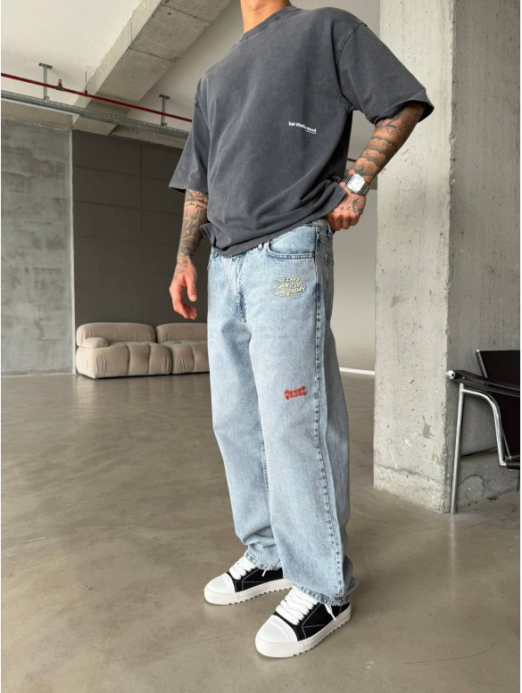 Джинси Baggy з нашивками
