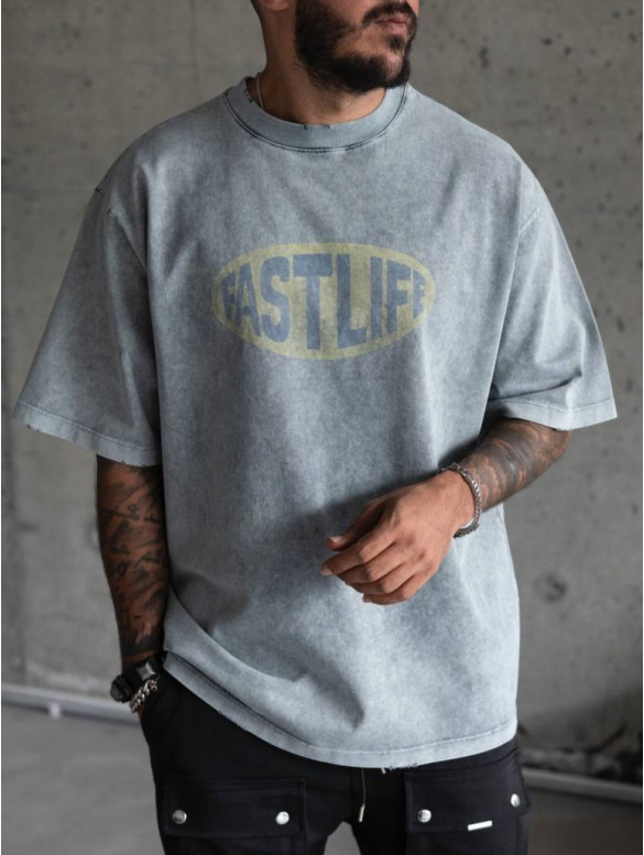Oversize футболка з принтом
