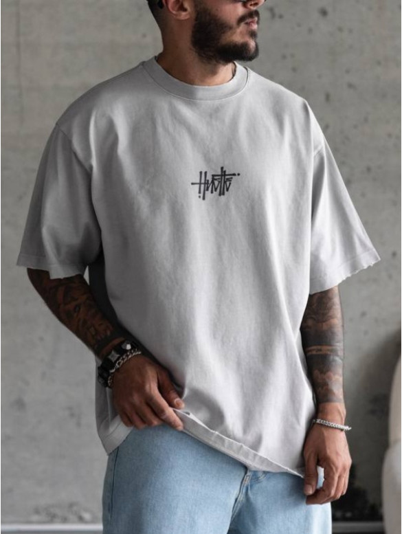Oversize футболка з принтом
