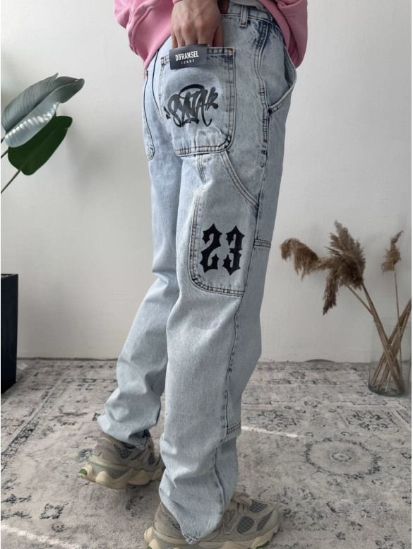 Джинси Baggy з принтом