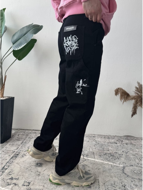 Джинси Baggy з принтом