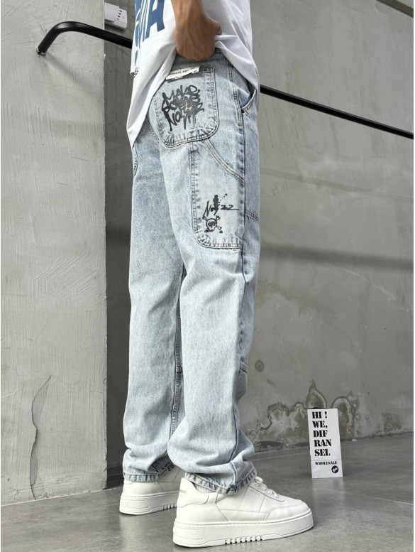 Джинси Baggy з принтом