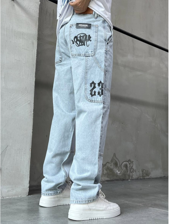 Джинси Baggy з принтом