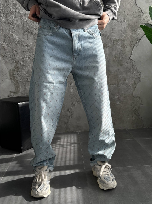 Джинси Baggy з принтом