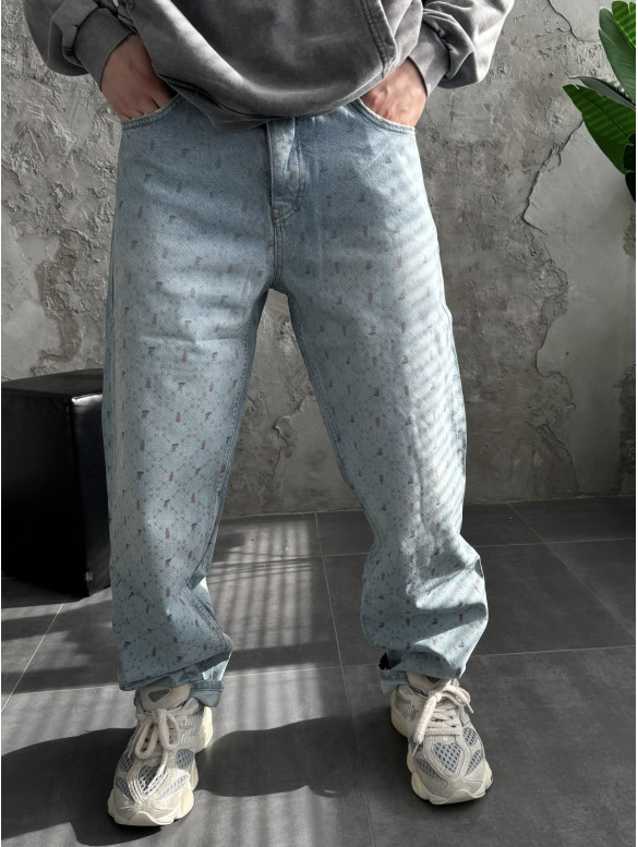 Джинси Baggy з принтом