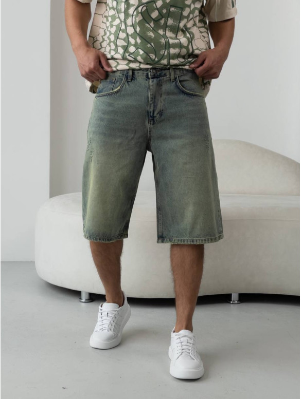 Джинсові шорти Baggy зі рваностями