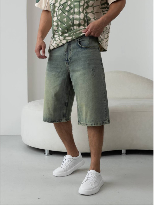 Джинсові шорти Baggy зі рваностями