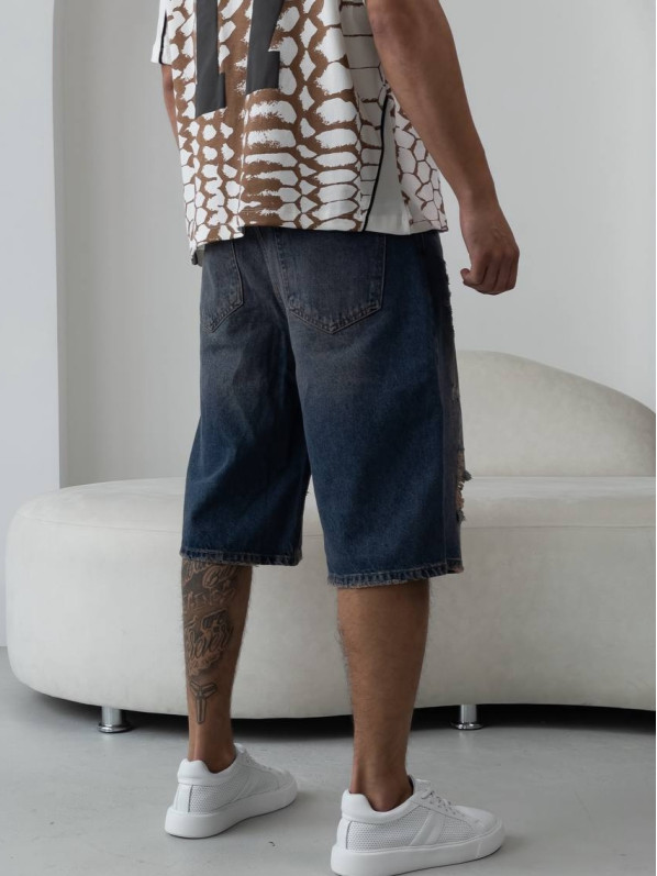 Джинсові шорти Baggy зі рваностями Джинсові шорти Baggy зі рваностями