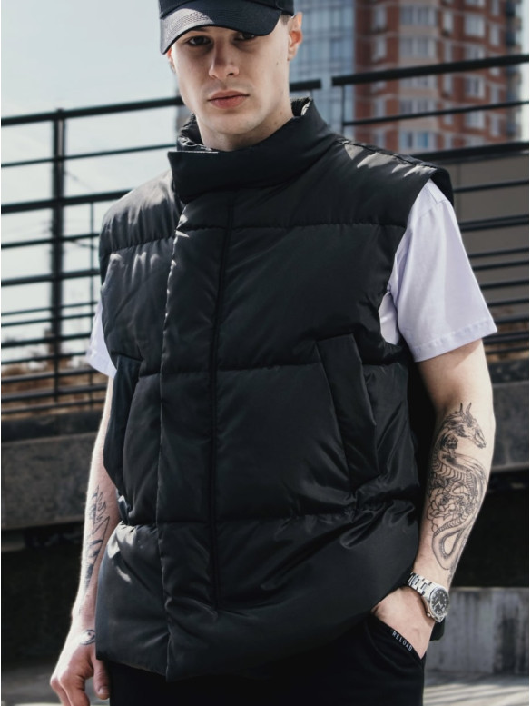 Стьобаний жилет oversize
