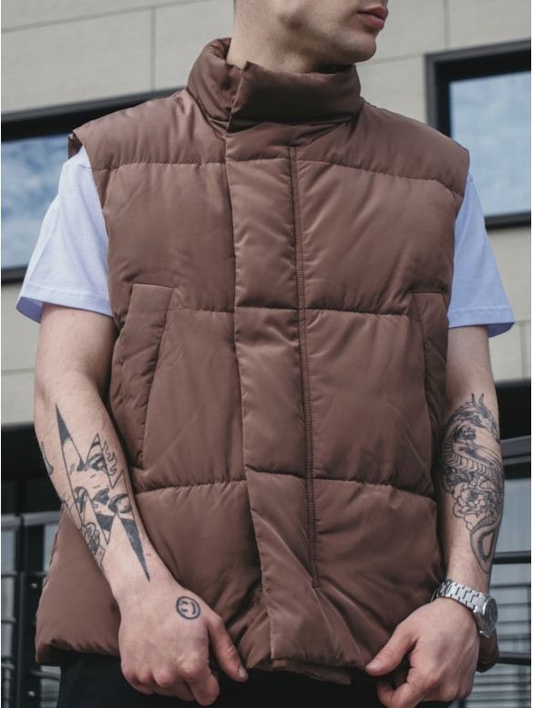 Стьобаний жилет oversize