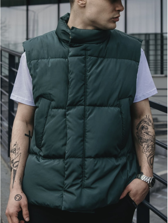 Стьобаний жилет oversize