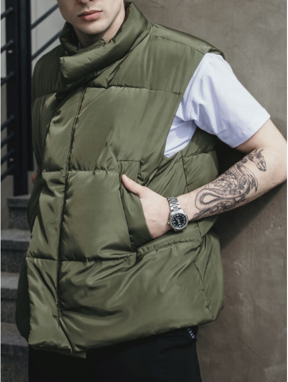 Стьобаний жилет oversize