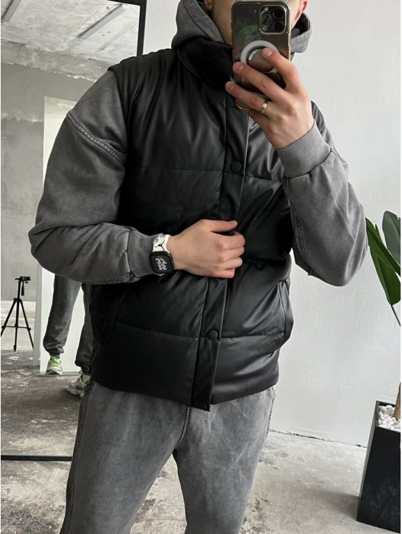 Шкіряний жилет