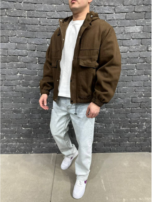 Джинсова oversize куртка