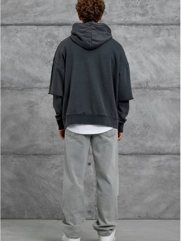Oversize худі з імітацією футболки