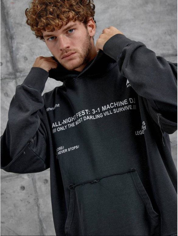 Oversize худі з імітацією футболки