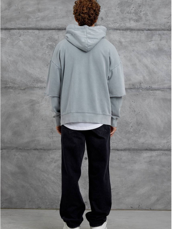 Oversize худі з імітацією футболки