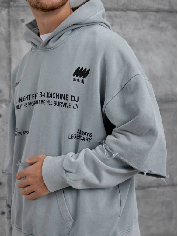 Oversize худі з імітацією футболки