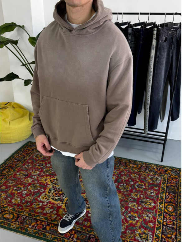 Oversize худі з необробленими краями