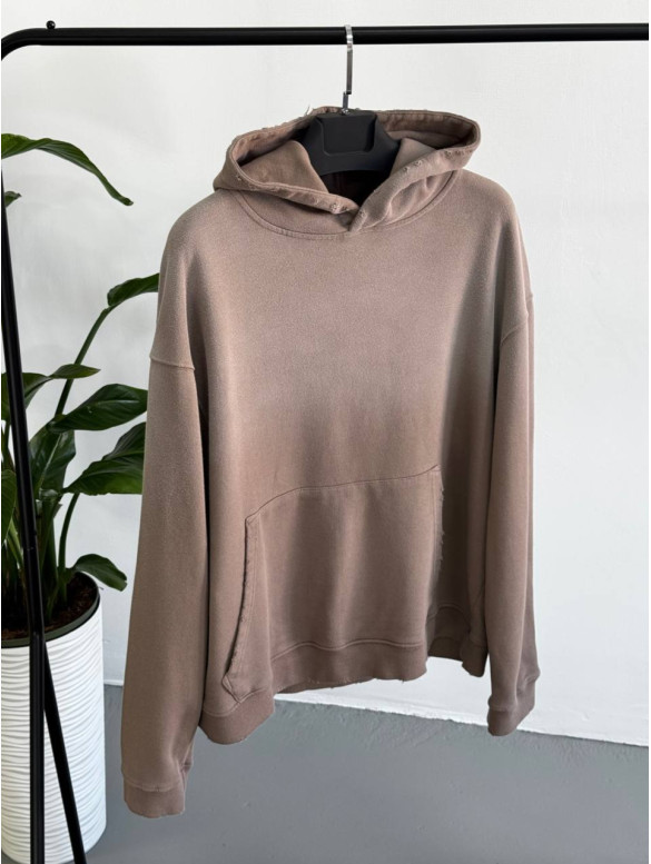Oversize худі з необробленими краями