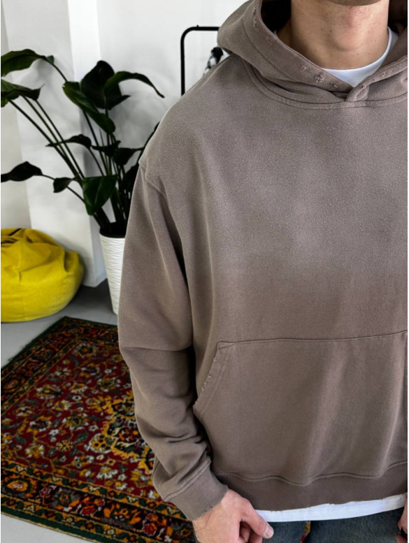 Oversize худі з необробленими краями
