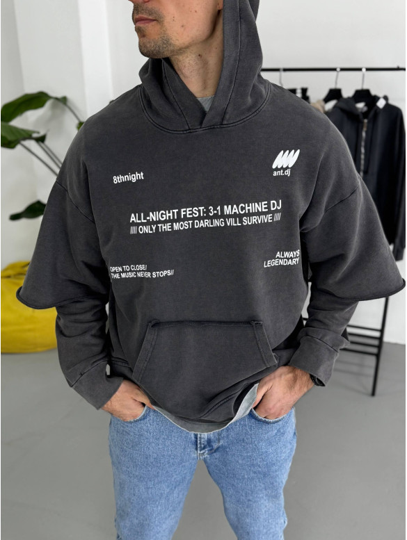 Oversize худі з імітацією футболки