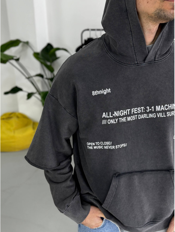 Oversize худі з імітацією футболки