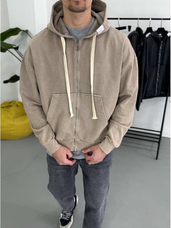 Oversize зіп-худі Washed