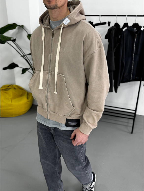 Oversize зіп-худі Washed
