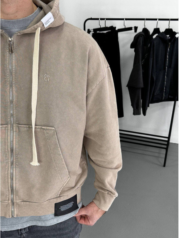 Oversize зіп-худі Washed