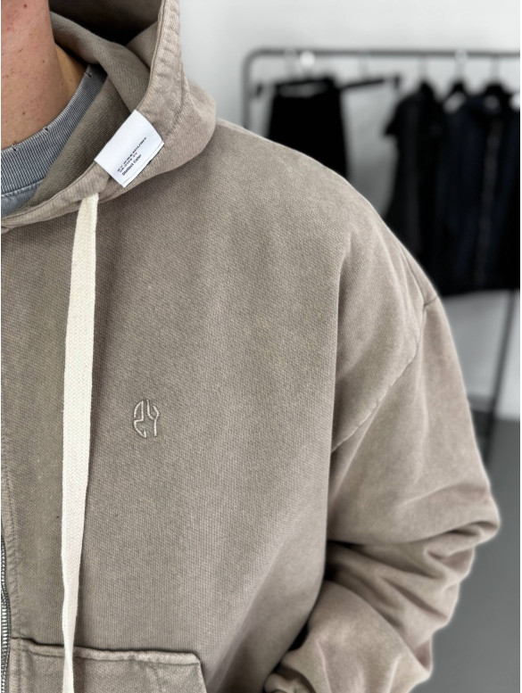 Oversize зіп-худі Washed