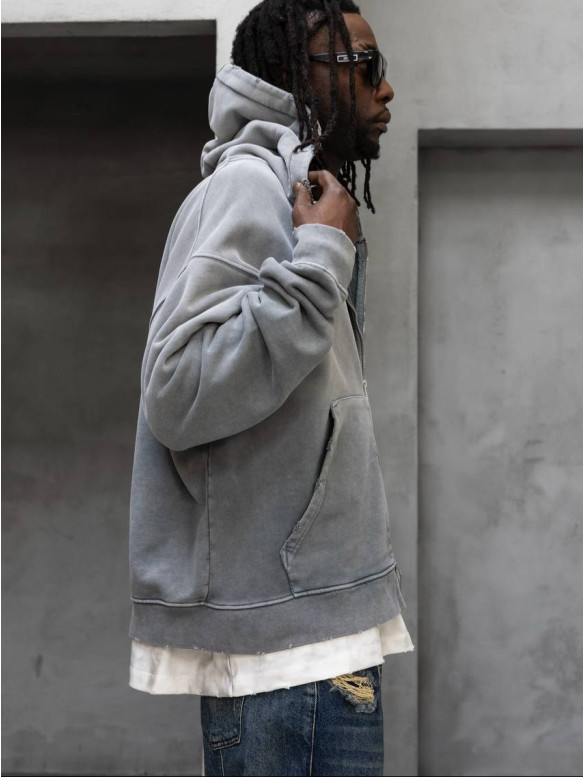 Oversize зіп-худі Washed