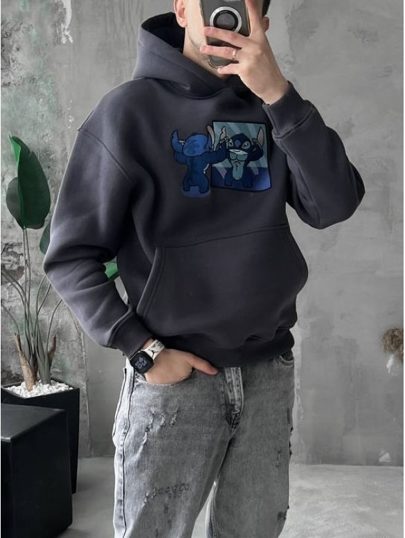Oversize худі з принтом