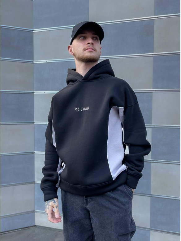 Oversize худі на флісі з надписом