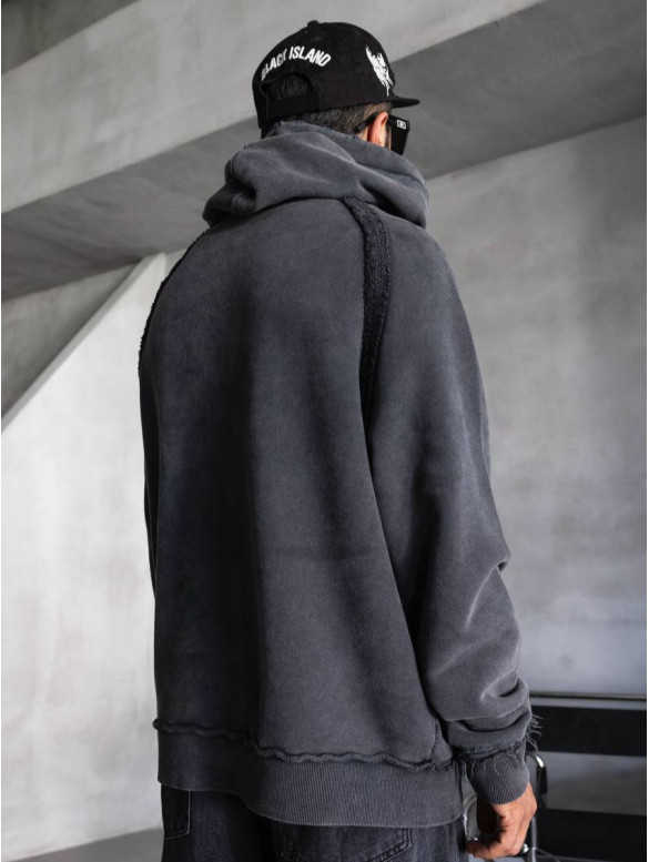Oversize худі з необробленими краями