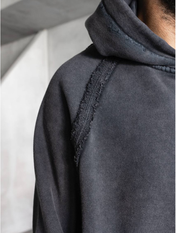 Oversize худі з необробленими краями