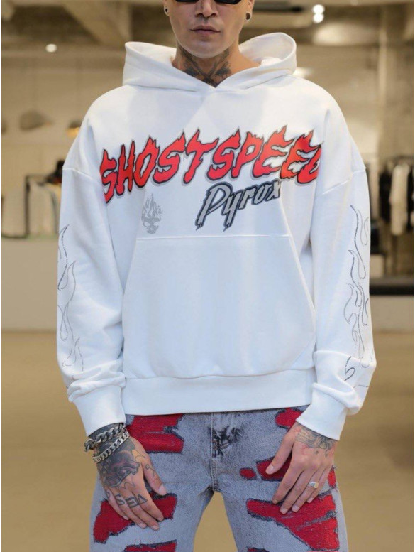Oversize худі з принтом